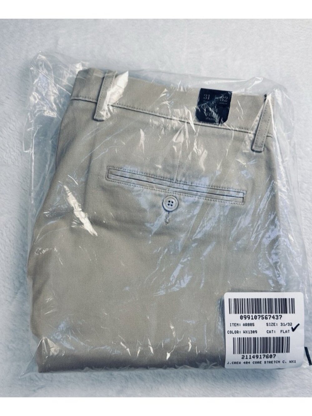 J.Crew Mens 484 Slim-fit Stretch Chino Weathered Pant Flat Front 31x32 NWT AR885 - Picture 14 of 15